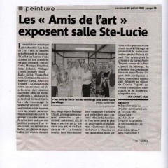 Exposition salle Ste Lucie Roquebrune Cap Martin juillet 2008