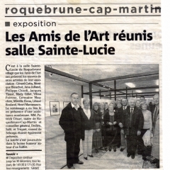 Exposition salle Ste Lucie Roquebrune Cap Martin décembre 2007
