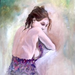 La rêveuse - Acrylique 40X32