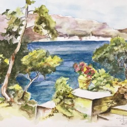 Menton-vu-du-Cap-Martin-30x40-cm-