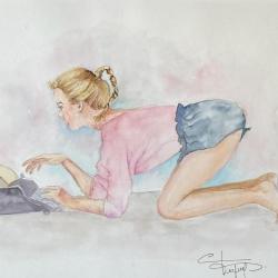 La secrétaire 30x40 cm