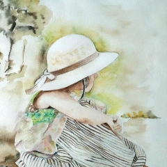 La fillette au chapeau