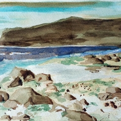 Rochers sur la plage