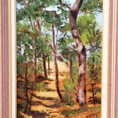 Sous bois provençal 30X42 cm Acrylique