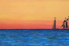 Soleil couchant 90X30cm